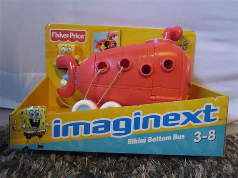 Rare Spongebob Squarepants Bikini Bottom Bus Fisher Price Imaginext Playset