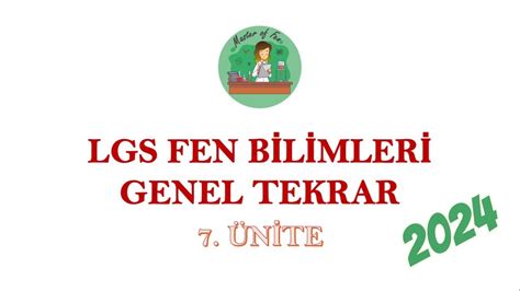 Lgs Fen Bilimleri Genel Tekrar Kamp N Te Elektrik Y Kleri Ve