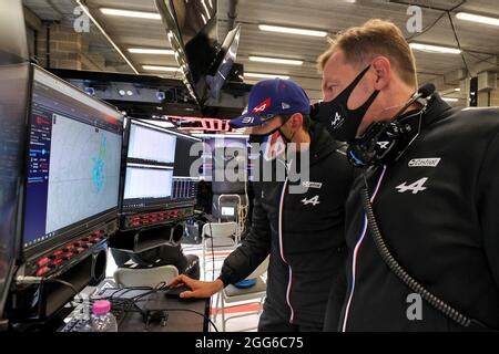 Alpine F1 Team Weather Radar In The Pits As The Race Is Suspended