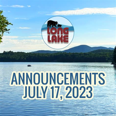 Long Lake Local Updates & Announcements July 17, 2023 – Long Lake