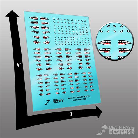 Nose Art: Shark Mouth – Death Ray Designs – Tabletop, Miniatures ...