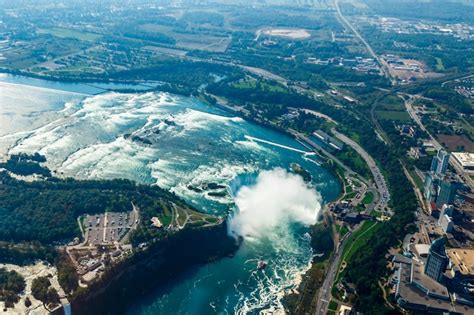 Premium Photo Fantastic Aerial Views Of The Niagara Falls Ontario