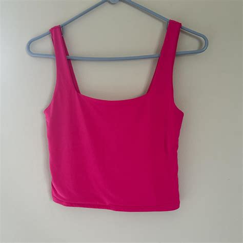 Size Medium Hot Pink Cropped Tank Top Material Is Depop