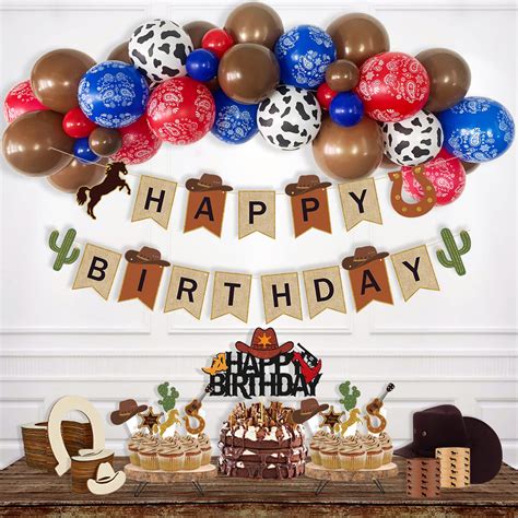 Buy Hombae Cowboy Birthday Party Decorations Western Theme Birthday