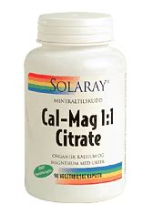 Solaray Cal Mag 1 1 Citrate 180 Kapsler Helseogkost No