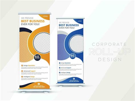 Pro Vector Modern Corporate Roll Up Banner Design Stand Template In