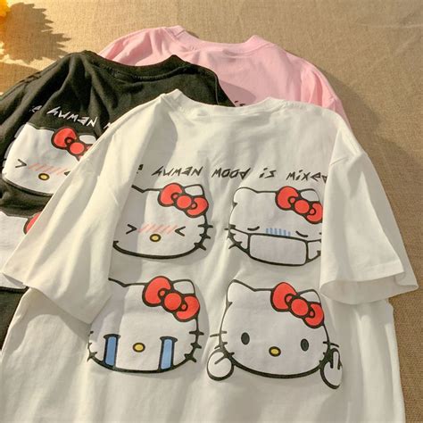 Sanrio Hello Kitty Cotton Summer Short Sleeve Casual T-shirt and My ...