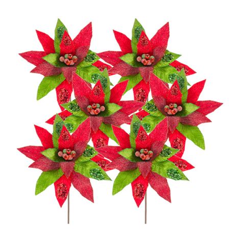 Primrue Poinsettia Stems Bushes And Sprays Arrangement Wayfair