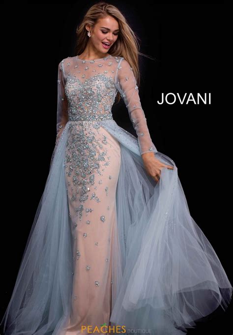 Jovani Long Sleeved Beaded Dress 53743 Prom Dresses Jovani Gowns