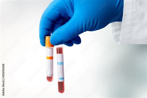 Test Medical Check Up Test Tube With Biological Sample Concept Stock