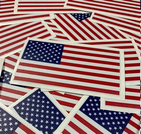 American Flag Sticker American Flag Decal Red White and Blue | Etsy