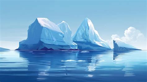 The majestic beauty of the Arctic Icebergs of various shapes and sizes ...