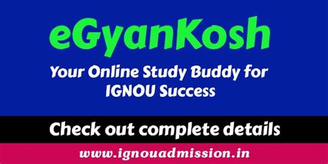 eGyanKosh: Online help for IGNOU Study | IGnouAdmission.In