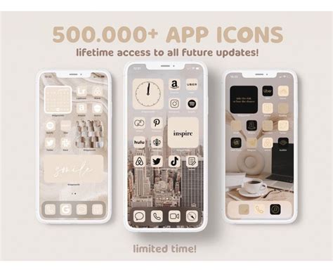 App Icons Neutral Aesthetic Beige Cream Nude Natural Light Tones Minimalist IPhone Home