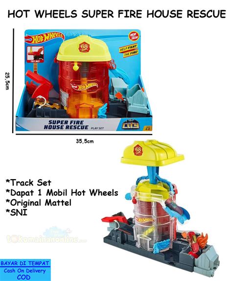 HOT WHEELS SUPER FIRE HOUSE RESCUE GJL