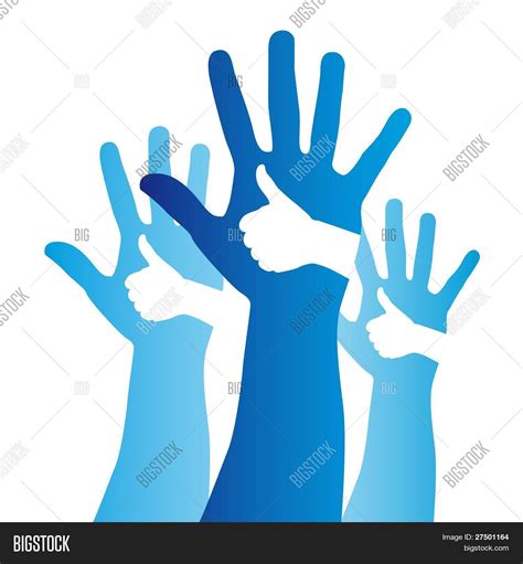 Blue Hands Vector Vector And Photo Free Trial Bigstock