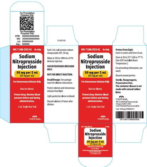 Sodium Nitroprusside Injection Fda Prescribing Information Side