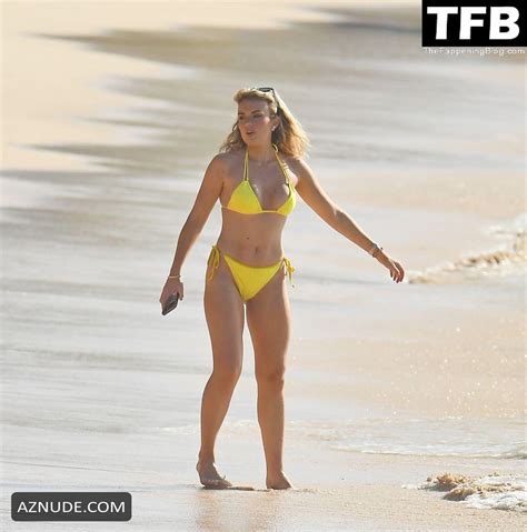 Tallia Storm Sexy Shows Off Her Incredible Physique In A Hot Yellow Bikini At Sandy Lane Hotels