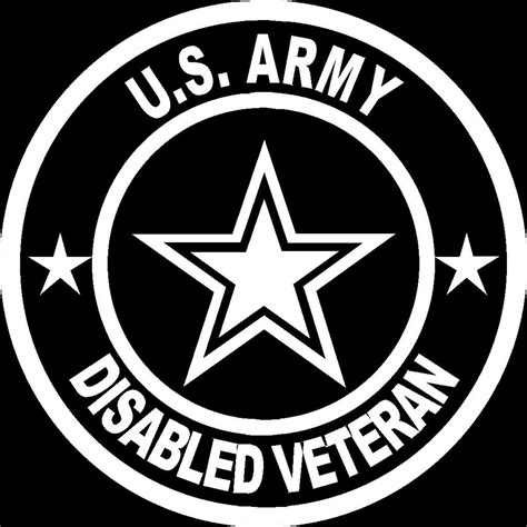 Disabled Us Army Veteran Die Cut Vinyl Decal Bumper Sticker Etsy