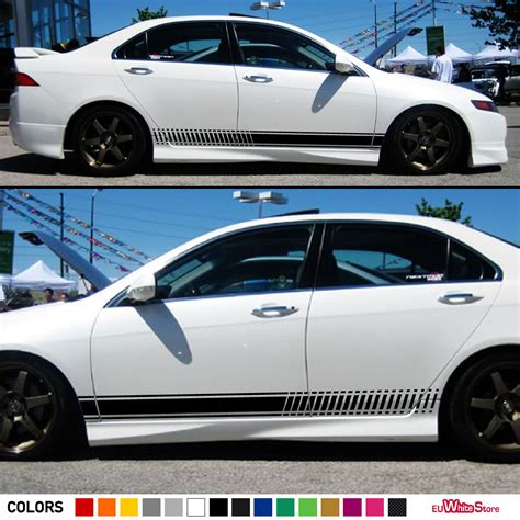 Racing Decal Sticker Vinyl Side Stripe Kit Compatible With Honda Accord