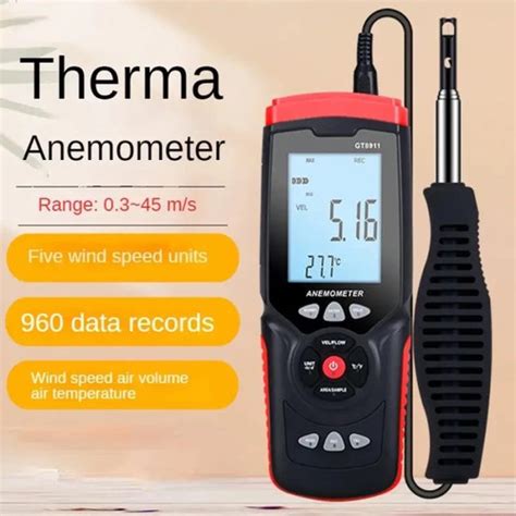 Jual Hot Wire Anemometer Benetech GT Thermal Wind Speed Flow Meter CFM Jakarta Barat