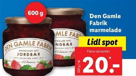 Den Gamle Fabrik Marmelade Tilbud Hos Lidl