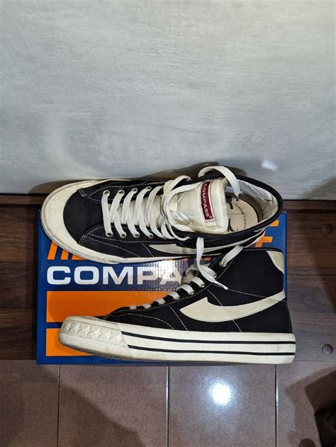 Compass Retrograde Hi Decon Black White Fesyen Pria Sepatu