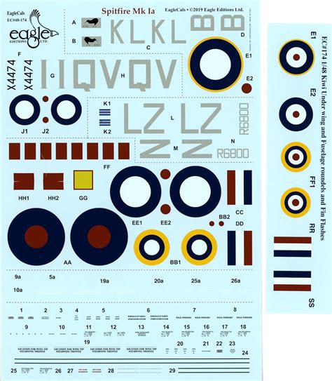 Eaglecals Ec Spitfire Mk Ia