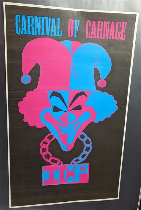 Insane Clown Posse Icp Carnival Of Carnage Vintage X Promo Poster