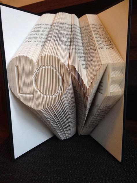 Book Folding Pattern For Love With Heart Free Etsy Book Folding