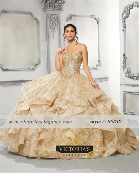 Morilee Crystal Beaded Flounced Tulle Quincea Era Dress Victoria S