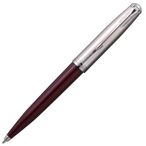 Parker 51 Burgundy And Chrome Ballpoint Pen The Pen Shop