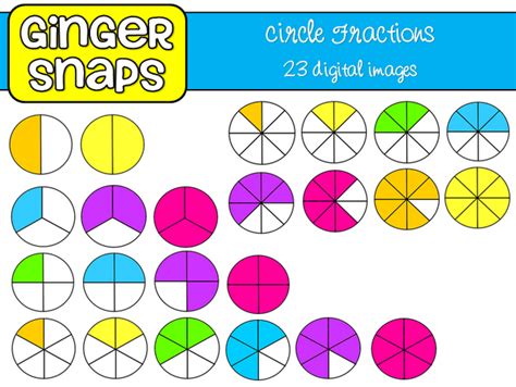 Circle Fraction Clip Art Math Clipart Clip Art Freebies Math Fractions