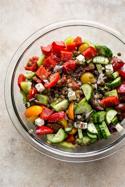 Mediterranean Lentil Salad Salt Lavender