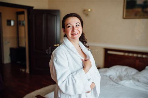 Beautiful Brunette Girl In A Hotel Room Stock Photo Image Of Adult Girl