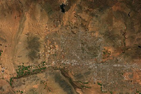 Satellite View Of Phoenix In Arizona Usa Digital Art By Lavit Pixels