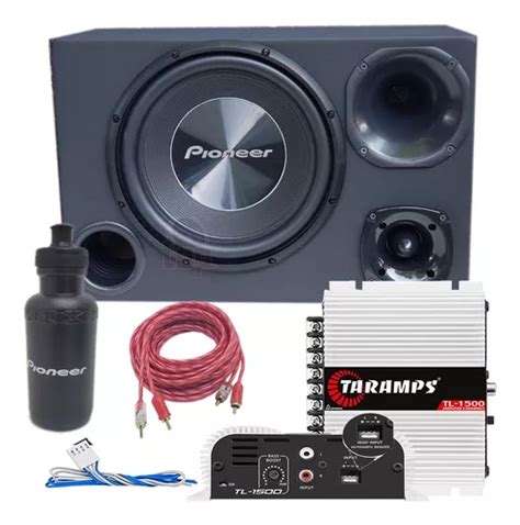 Caixa Trio Som Completa Pioneer Modulo Taramps Tl W