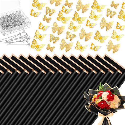 Amazon Ctosree Sheets Flower Bouquet Wrapping Paper Bulk With