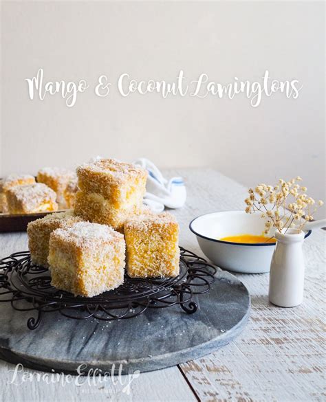 Mango Coconut Lamington Not Quite Nigella