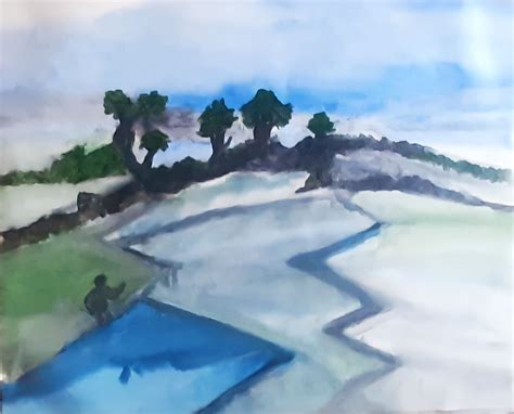 Water Landscape Painting by Khyati Agarwal