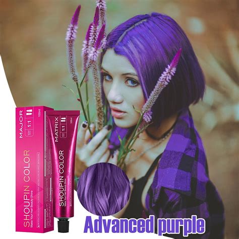 Biweutydys Hair Coloring Shampoo Micro Tide Color Single Hair Cream Blue And Black Color Hair