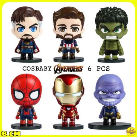 Jual Cosbaby Avengers Isi Action Figure Miniatur Topper Pajangan Dr