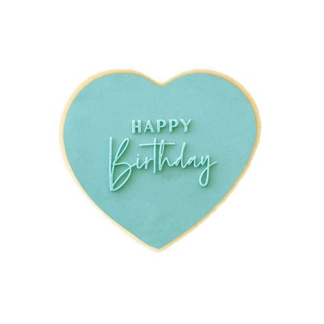 Embosser Stamp Happy Birthday Italic Texture Embossing From Cake