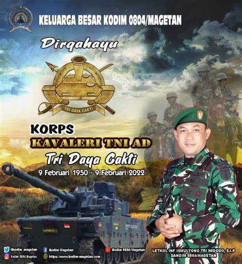 Keluarga Besar Kodim 0804 Magetan Mengucapkan Dirgahayu Ke 72 Korps