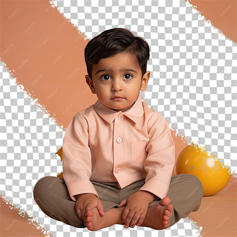 Premium Psd South Asian Preschooler Styles Bowling Pose In Pastel