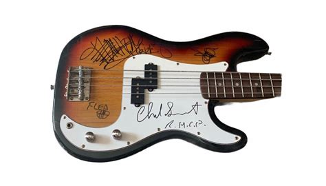 Red Hot Chili Peppers Signed Electric Bass Guitar CharityStars