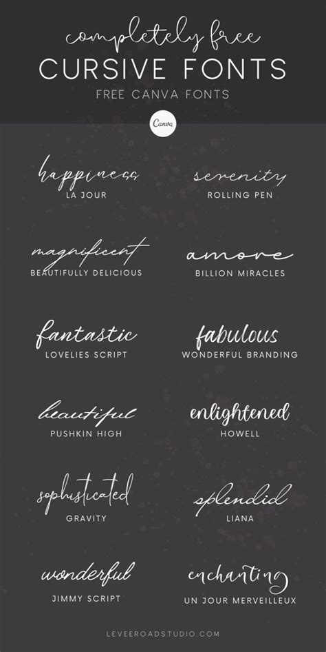 canva fonts handwriting  cursive fonts     fonts