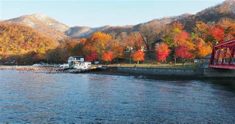 lake shikotsu hokkaido japan beautiful autumn Stock Footage Video (100% ...