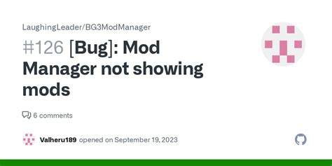 Bug Mod Manager Not Showing Mods Issue Laughingleader