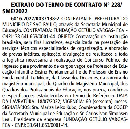 Concurso SME SP banca FGV é contratada QC Notícias